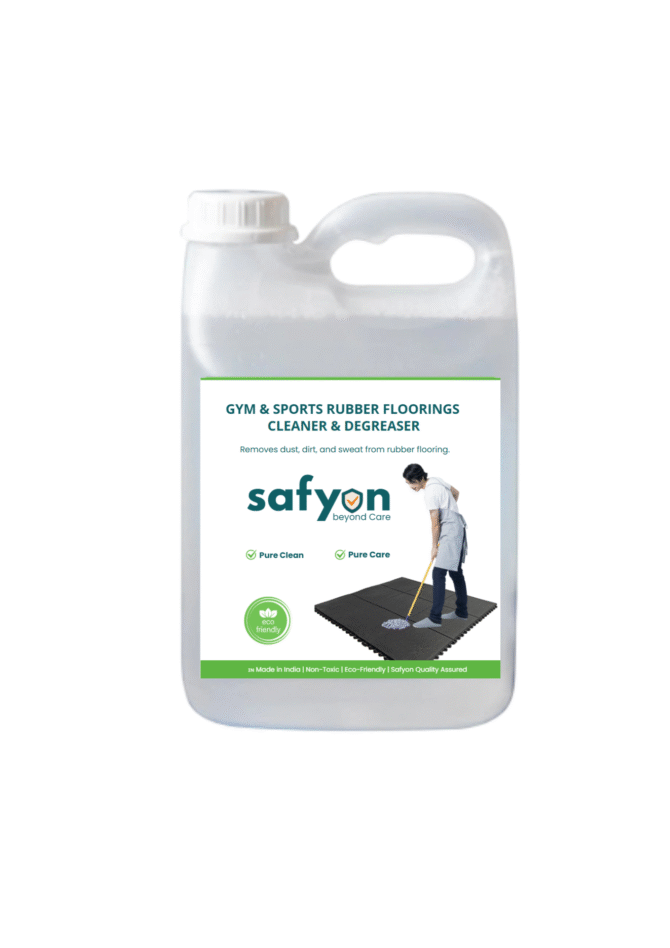 Gym & Fitness Rubber Floorings Strong Deep Cleaner 5Ltr | Formula for 2+ Year Old Rubber Floorings