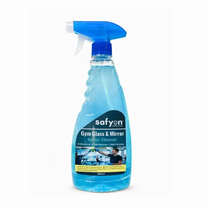 Safyon Gym Glasses & Mirror Cleaner 500ml – Anti-Bacterial, Streak-Free Surface Sanitizer