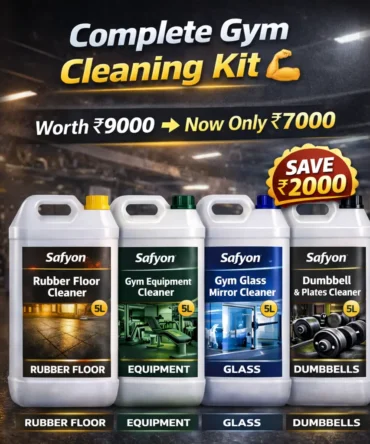 Gym Cleaning Liquid Combo Offer – Safyon Complete Gym Cleaning Kit at ₹9000 (Save ₹2000)