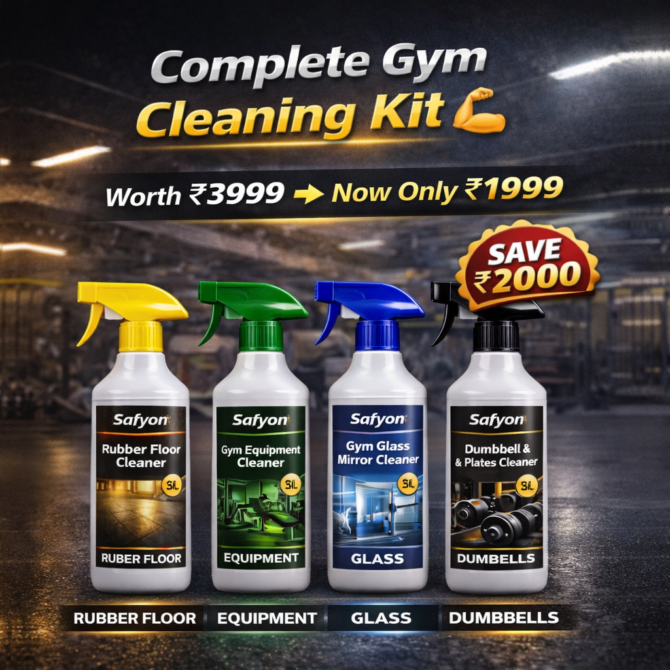 Gym Cleaning Kit Combo (500ml) Complete Safyon Cleaning Solution at ₹1999