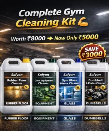 Gym Cleaning Liquid Combo Offer – Safyon Complete Gym Cleaning Kit at ₹5000 (Save ₹3000)