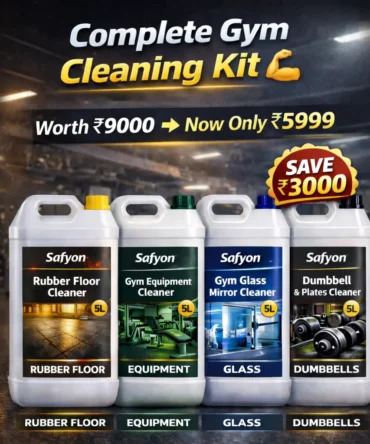 Gym Cleaning Liquid Combo Offer – Safyon Complete Gym Cleaning Kit at ₹9000 (Save ₹3000)