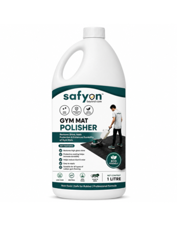 Safyon 1 Litre Gym Mat Polisher | Rubber Gym Floor Polish & Shine